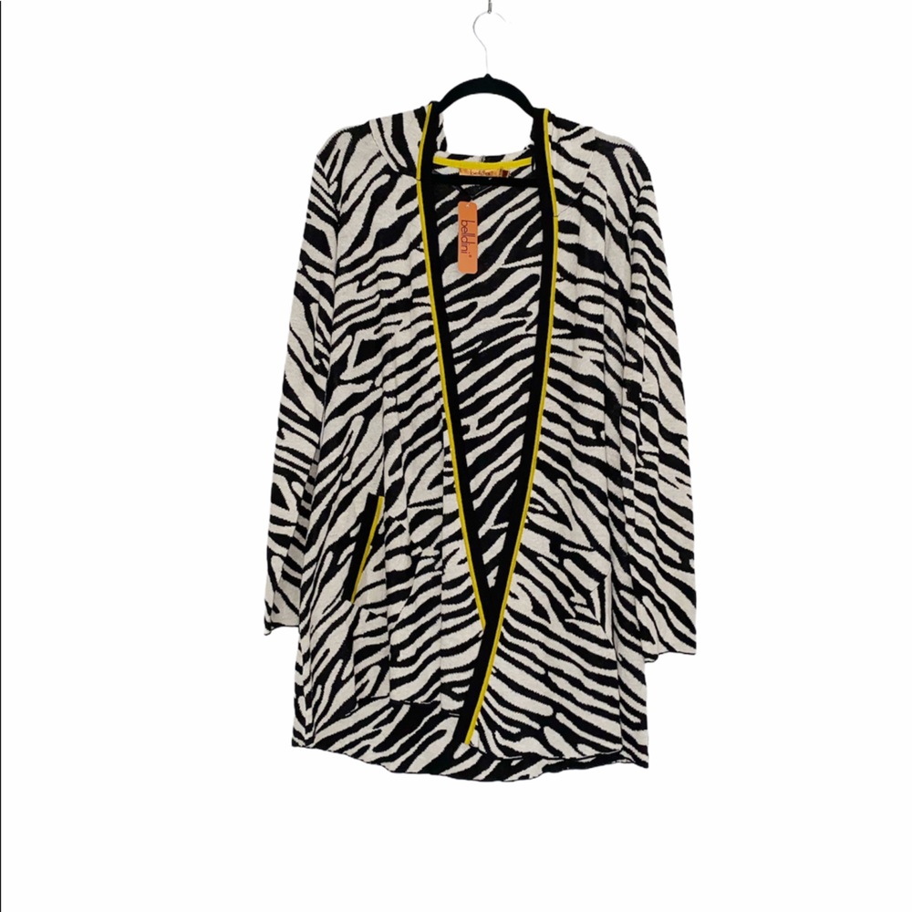 NWT Belldini Tiger Print / Animal Print Open Front Cardigan - Picture 4 of 7